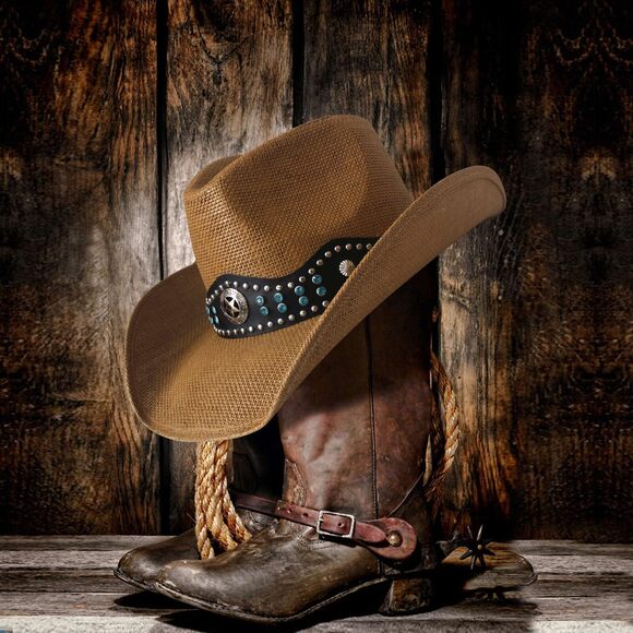 6524 Cowboy Hat,cowgirl Hat,cowboy Hats For Women/mens/straw Wide main image 5